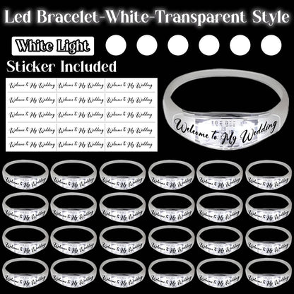20-200Pcs Music & Sound Activated LED Bracelet Light up Bracelet Glow in the Dark Bracelets Wedding Party Accessories for Guests