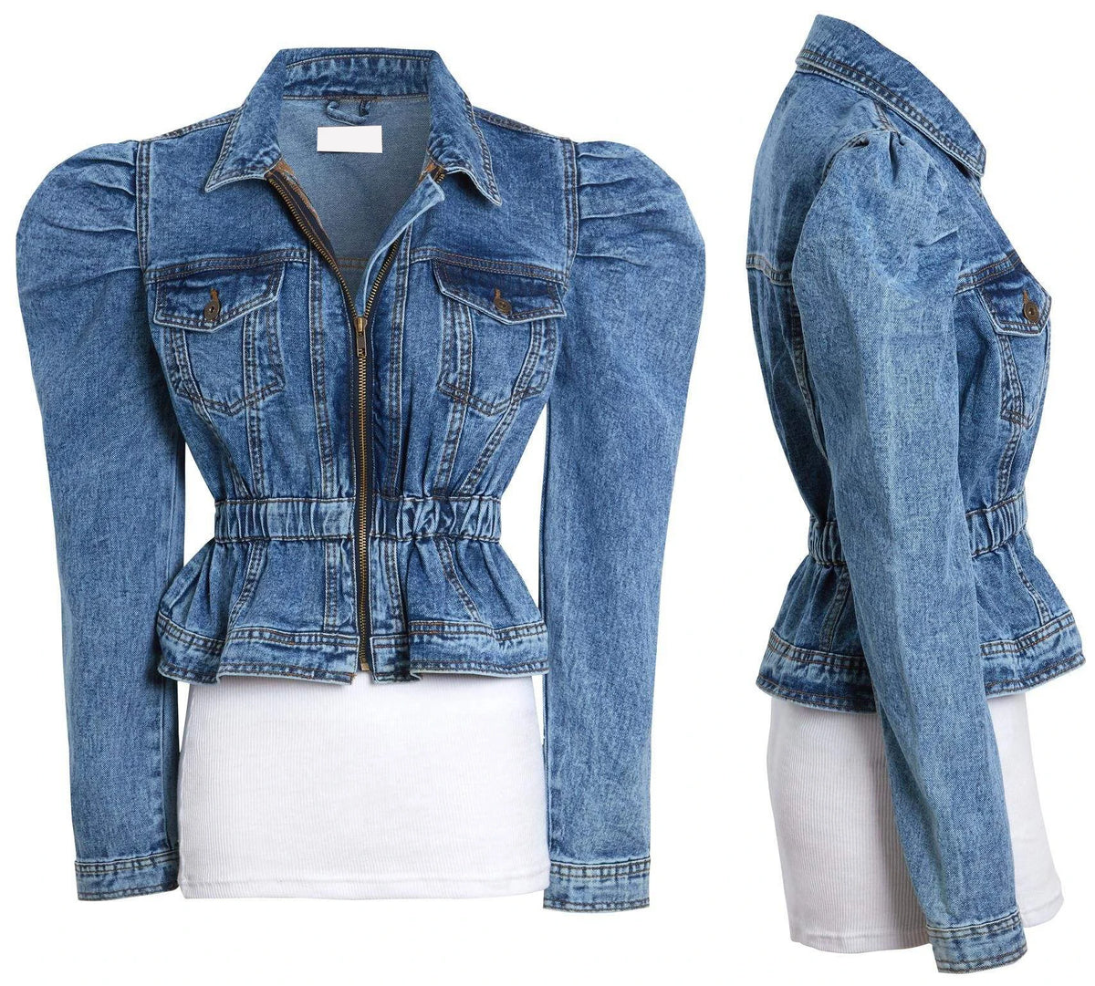 High Premium Quality Heavy Weight Washed Button Women Denim Jackets Polyester/Cotton Vintage Winter Clothing Wholesale