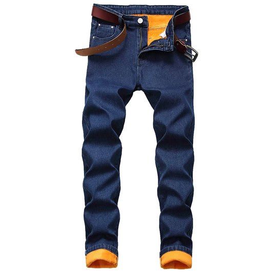 Custom Denim Straight Jeans Men's Casual Classic Regular Fit Mid Waist High Street Hip Hop Vintage Colored 100% Cotton