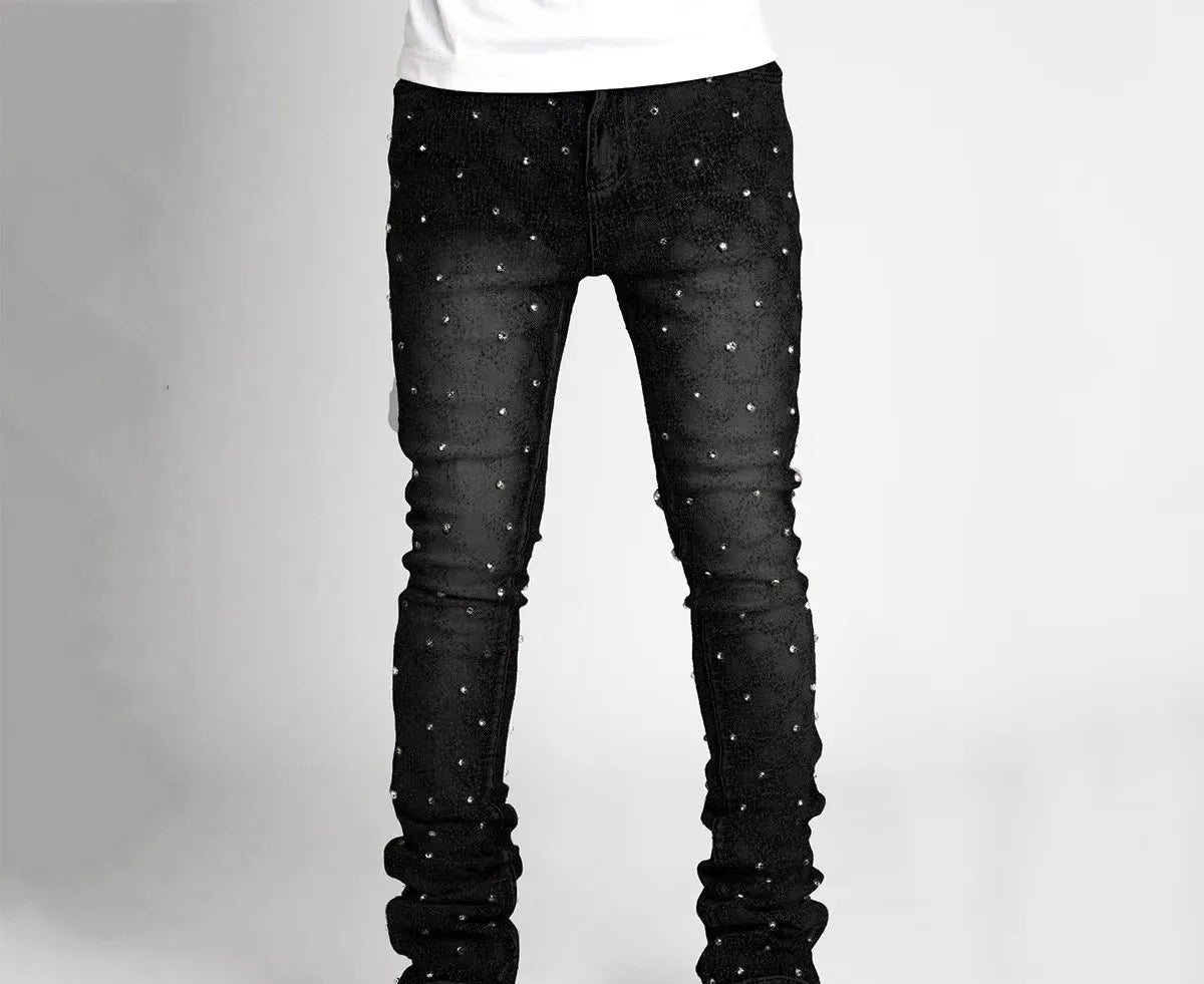 High Quality Plus Size Men's Jeans Custom Logo Vintage Fashion Denim Straight Style Mid Waist Waterproof Feature Wholesale