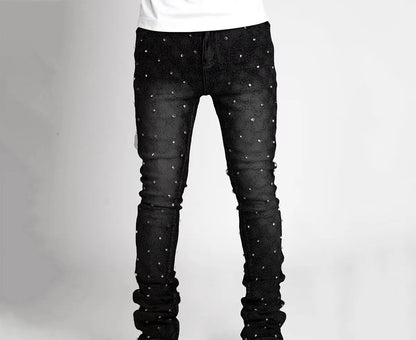 High Quality Plus Size Men's Jeans Custom Logo Vintage Fashion Denim Straight Style Mid Waist Waterproof Feature Wholesale