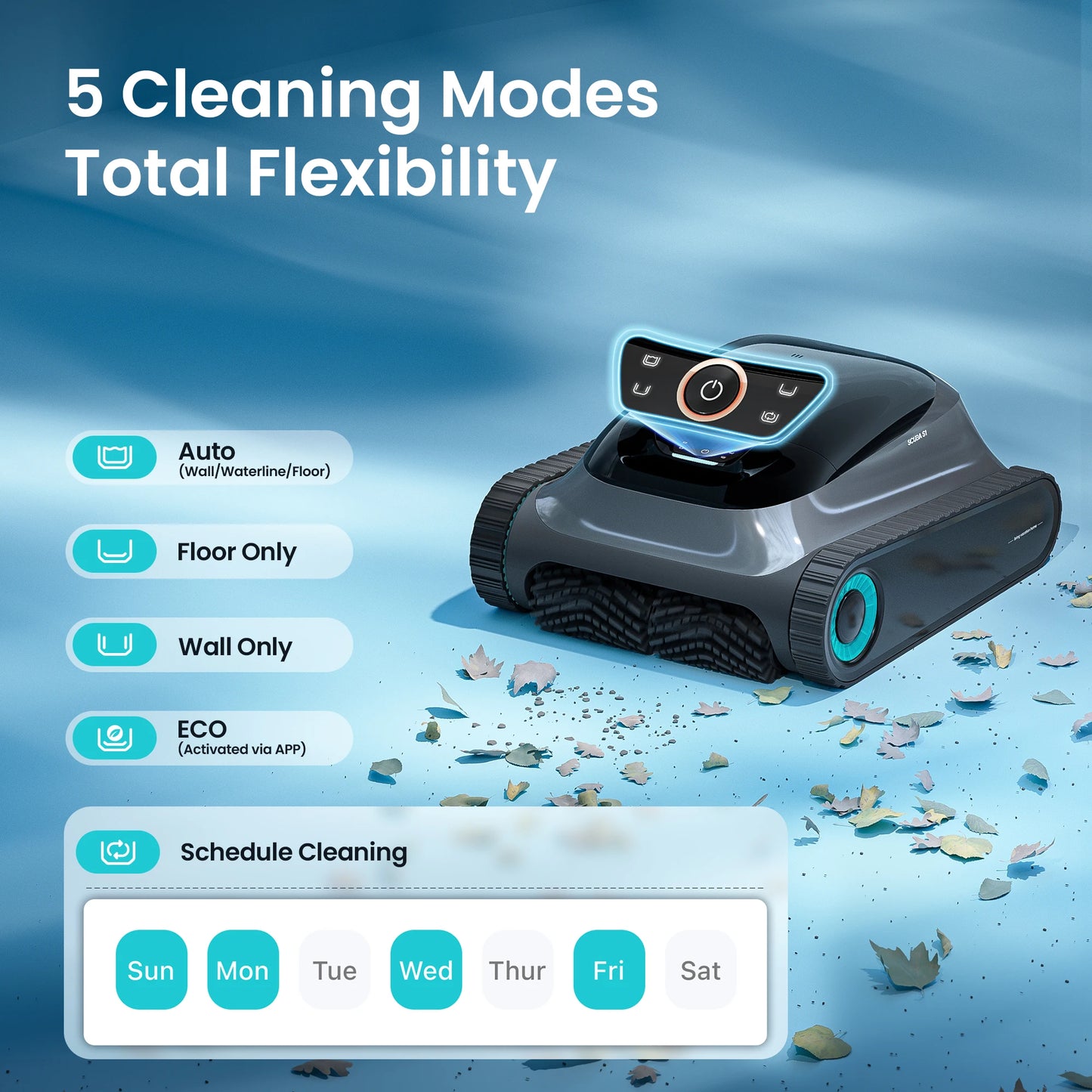 (2026 Upgrade) Aiper Scuba S1 Robotic Pool Cleaner, Weekly Custom Cleaning Plan, 270 Min Runtime, Over-the-Waterline Scrubbing, Smarter Navigation with 11 High-Precision Sensors, App Support,Refurbished