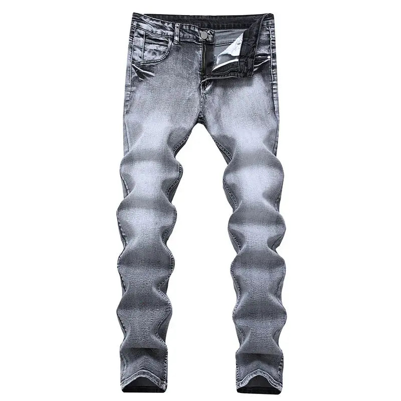 Men's Slim Fit Denim Jeans Stretch Casual Washed Straight Leg Streetwear Fashion Pants Classic Cotton Denim Trousers Manufact