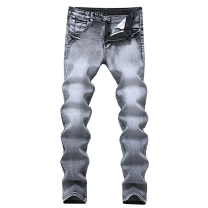 Men's Slim Fit Denim Jeans Stretch Casual Washed Straight Leg Streetwear Fashion Pants Classic Cotton Denim Trousers Manufact