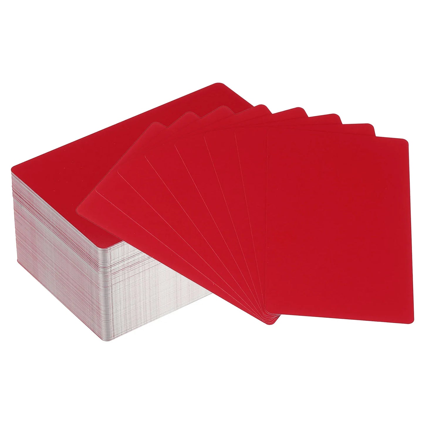 100/200/300Pcs Blank Metal Business Cards 0.21mm Thick 3.4x2.1 Inch Aluminum Laser Engrave Printable Name Card for Custom DIY