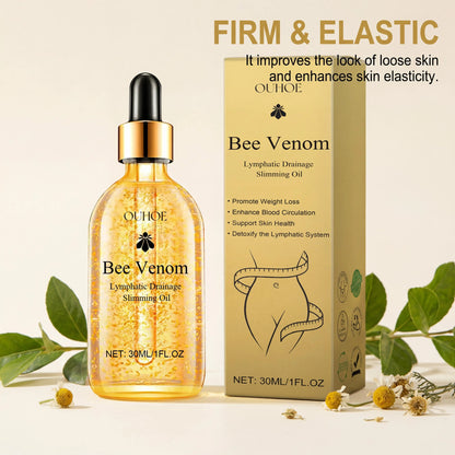 Bee Venom Slimming Oil Lymphatic Drainage Weight Loss Body Firming Tightening Hydrating Fat Burning Anti Cellulite Massage Oil