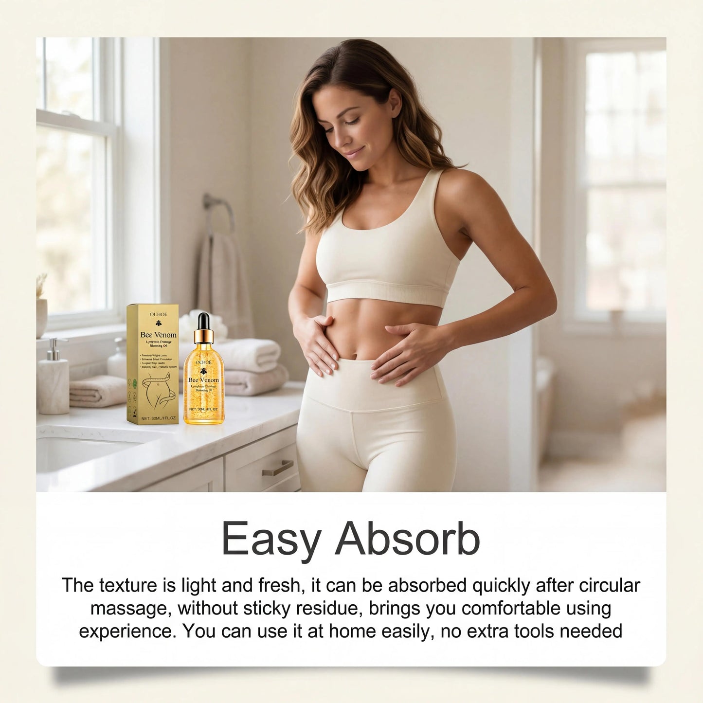 Bee Venom Slimming Oil Lymphatic Drainage Weight Loss Body Firming Tightening Hydrating Fat Burning Anti Cellulite Massage Oil