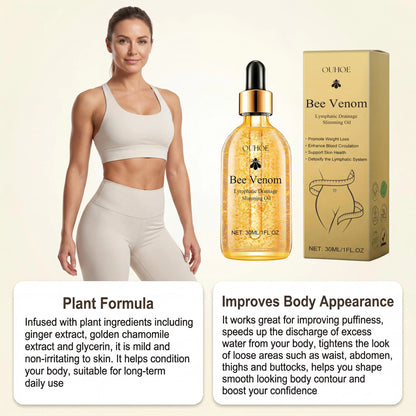Bee Venom Slimming Oil Lymphatic Drainage Weight Loss Body Firming Tightening Hydrating Fat Burning Anti Cellulite Massage Oil