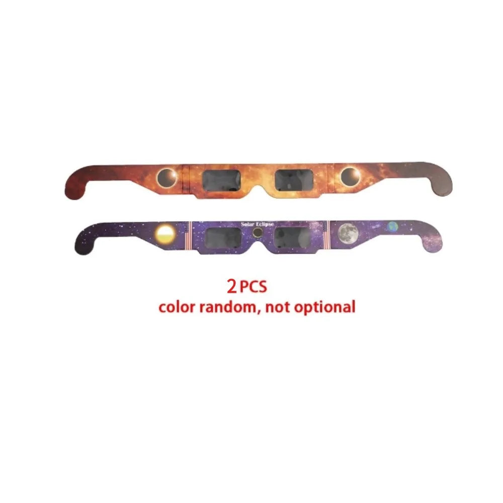 1-100pcs Paper Solar Eclipse Glasses Anti-uv Viewing Glasses Safe Shades Observation Solar Glasses Protect Eyes Random Color