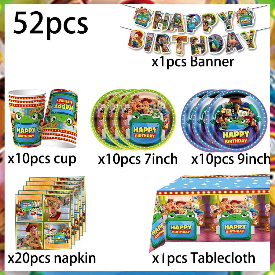 Toy Story Birthday Party Supplies Balloon Tableware Paper Plates Cups Napkins Kids Party Decor Baby Shower Picnic Table Supplies