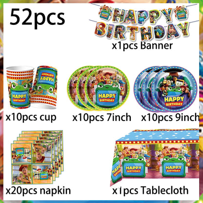 Toy Story Birthday Party Supplies Balloon Tableware Paper Plates Cups Napkins Kids Party Decor Baby Shower Picnic Table Supplies