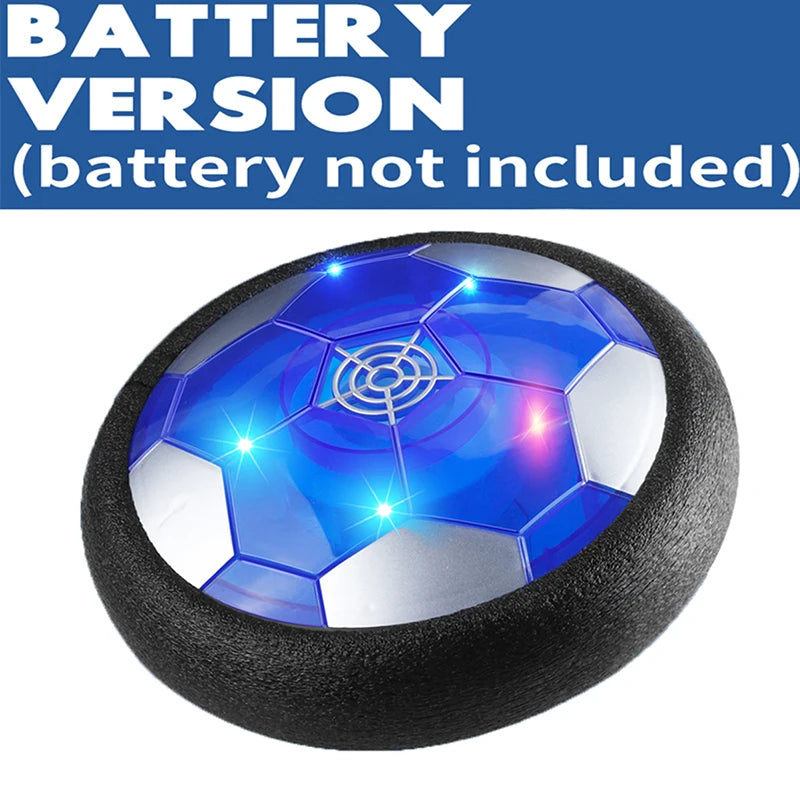 MQUDUO Indoor Hover Soccer Toy Gift Set, LED Air Football with Goal Nets, Family Sports Game for Boys Girls
