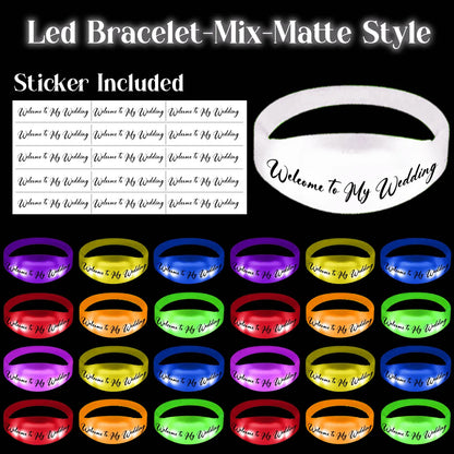 20-200Pcs Music & Sound Activated LED Bracelet Light up Bracelet Glow in the Dark Bracelets Wedding Party Accessories for Guests