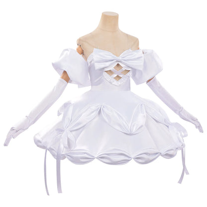 Alien Stage Sua Cosplay Costume White Dress Idol Stage Outfit ALNST Character Halloween Party Costume