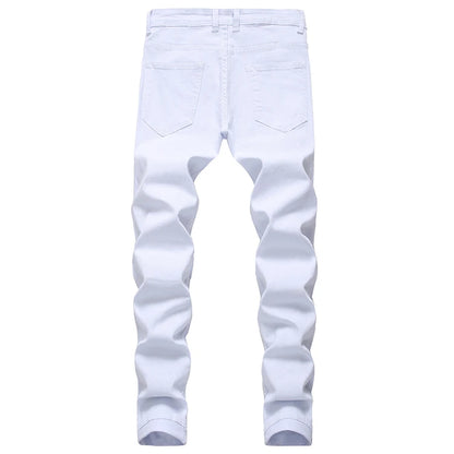Wholesale High Quality Custom Men Straight High Street Eco-Friendly Breathable 100% Cotton Heavyweight Denim Slim Fit Black