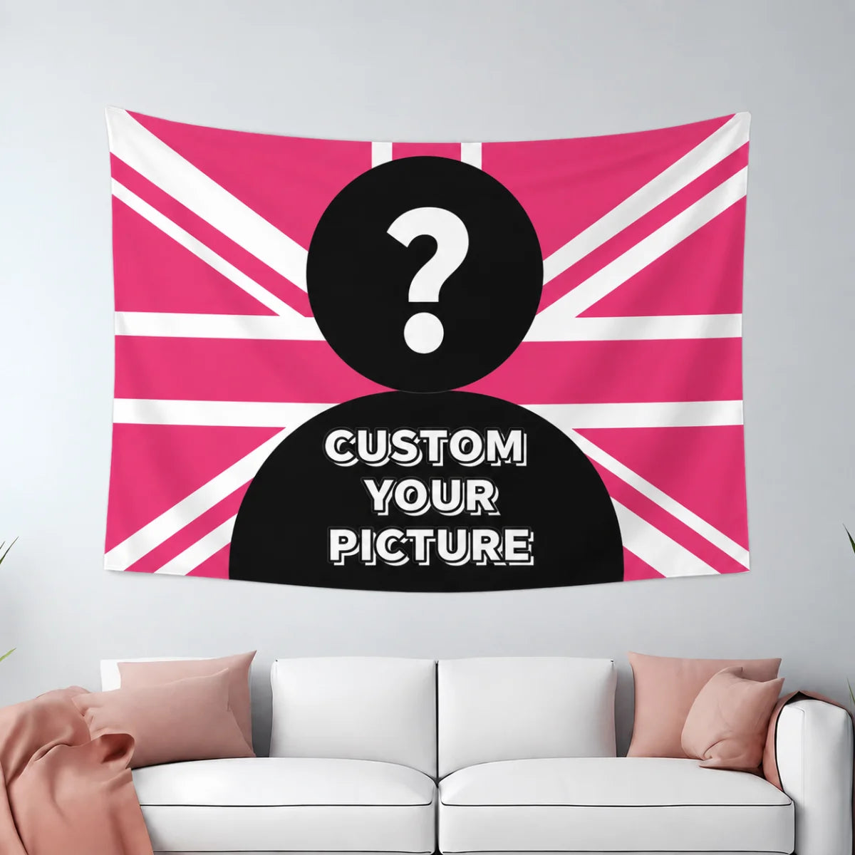 1pc Customizable Personalized Tapestry With Photos And Text, For Birthday, Wedding, Halloween, Christmas, Party