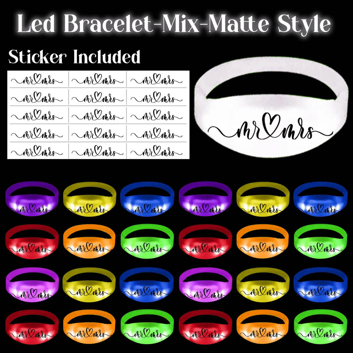 20-200Pcs Music & Sound Activated LED Bracelet Light up Bracelet Glow in the Dark Bracelets Wedding Party Accessories for Guests