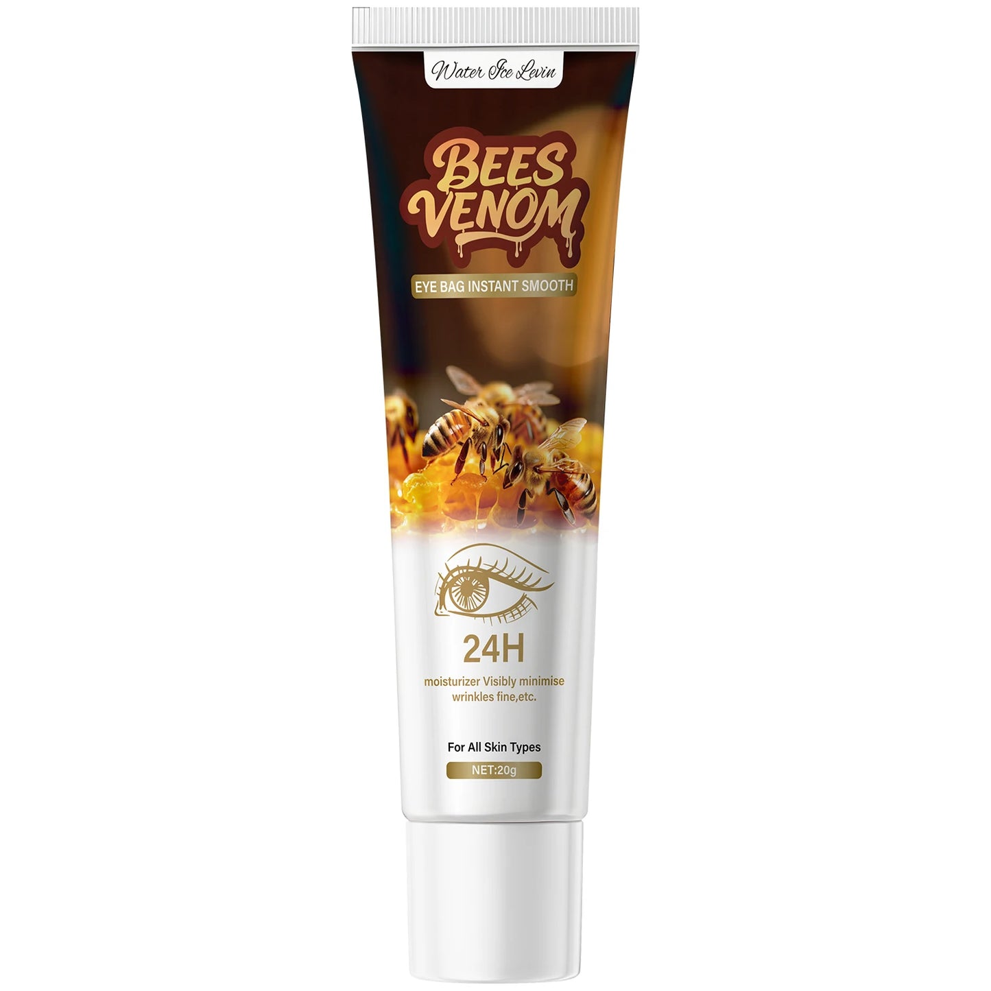 Firming Bee Venom Eye Cream for Under Eye Bags & Dark Circles,Moisturizer with Hyaluronic Acid & Collagen, All Skin Types
