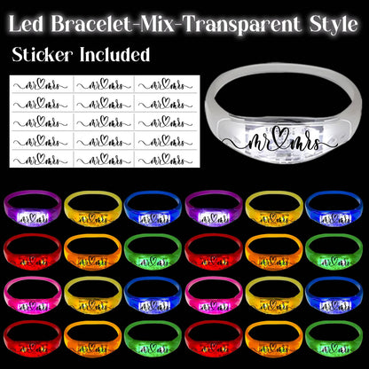 20-200Pcs Music & Sound Activated LED Bracelet Light up Bracelet Glow in the Dark Bracelets Wedding Party Accessories for Guests
