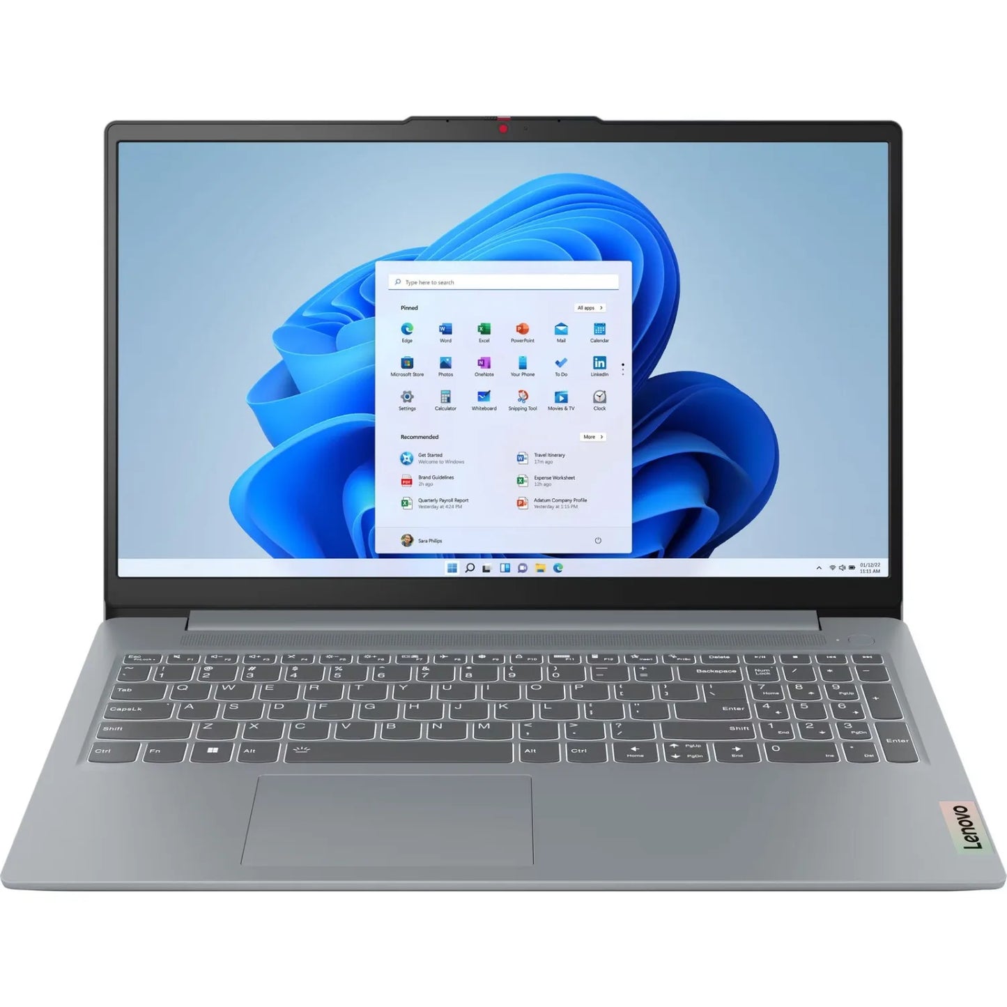 Lenovo IdeaPad Slim 3i 15.6" Full HD Laptop, Intel N150, 8GB RAM, 128 UFS, Windows 11 Home, Arctic Grey