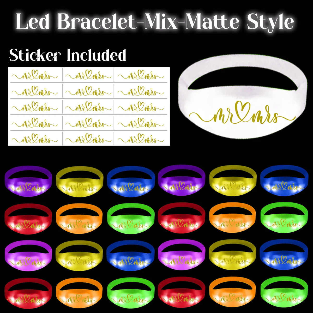 20-200Pcs Music & Sound Activated LED Bracelet Light up Bracelet Glow in the Dark Bracelets Wedding Party Accessories for Guests