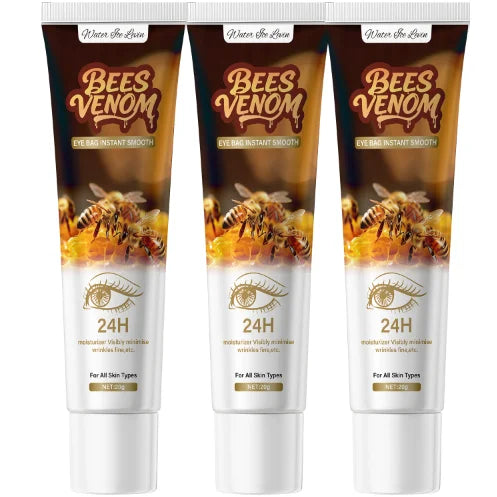 Firming Bee Venom Eye Cream for Under Eye Bags & Dark Circles,Moisturizer with Hyaluronic Acid & Collagen, All Skin Types