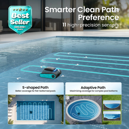 (2026 Upgrade) Aiper Scuba S1  Pool Cleaner Robot,Floor,Wall,Waterline,270-Min Runtime,Shallow Area Cleaning, Smarter Navigation,11 High-Precision Sensors, App SupportI&PX8,Refurbished
