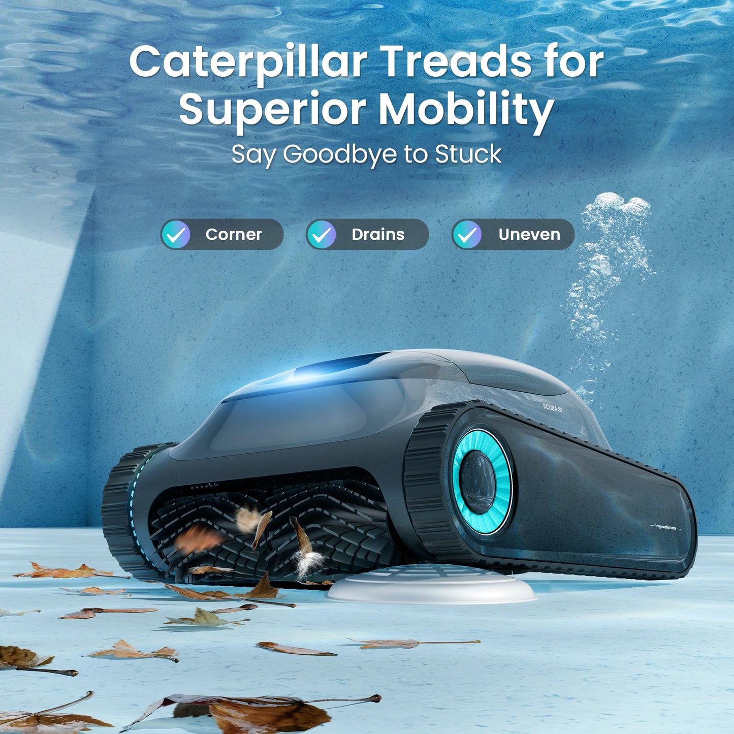 (2026 Upgrade) Aiper Scuba S1 Robotic Pool Cleaner, Weekly Custom Cleaning Plan, 270 Min Runtime, Over-the-Waterline Scrubbing, Smarter Navigation with 11 High-Precision Sensors, App Support,Refurbished