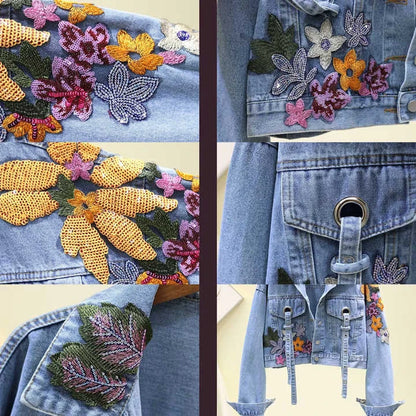 Women Cropped Denim Jackets Casual Solid Color Acid Washed Jeans Jacket Unisex Slim Fit Cotton Outwear Denim Jacket