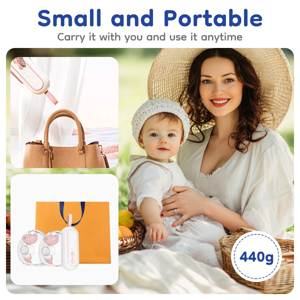MAMIJOY AV66 Wearable Breast Pump  Portable Low Noise Breastfeeding Pump with 4 Modes 15 Levels Double Electric Breast Milk Pump