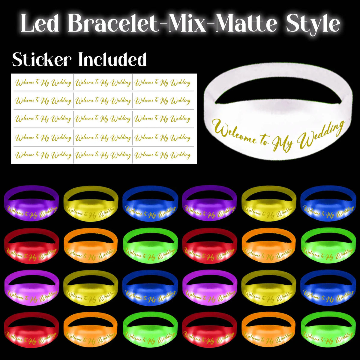 20-200Pcs Music & Sound Activated LED Bracelet Light up Bracelet Glow in the Dark Bracelets Wedding Party Accessories for Guests