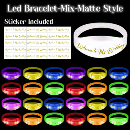 20-200Pcs Music & Sound Activated LED Bracelet Light up Bracelet Glow in the Dark Bracelets Wedding Party Accessories for Guests