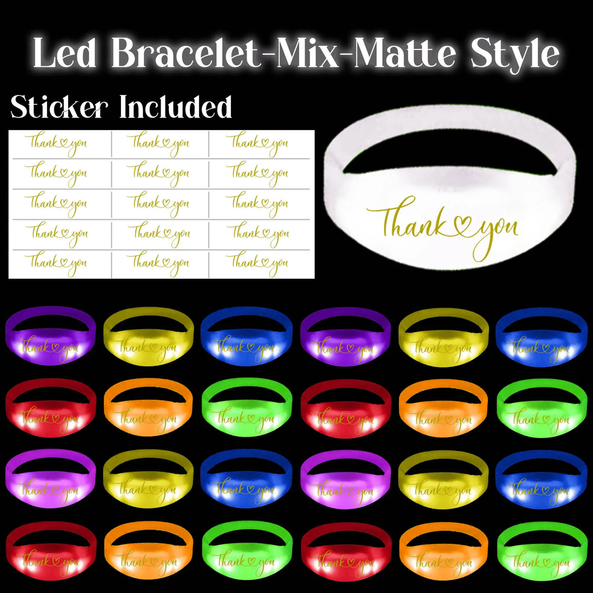 20-200Pcs Music & Sound Activated LED Bracelet Light up Bracelet Glow in the Dark Bracelets Wedding Party Accessories for Guests