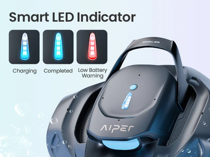 Aiper Seagull 800B Smart Pool Robot Cleaner,Powerful 1320GPH Suction,,Suit For Above Ground Pools,180μm Filter Tray,Battery Up to 90-Mins,WaterProof IPX8,Refurbished