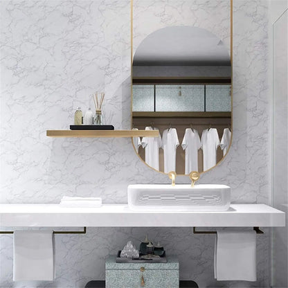 Marble Self-Adhesive Wallpaper Waterproof and Oil Resistant PVC Stickers Kitchen and Living Room Background Wall Wallpaper