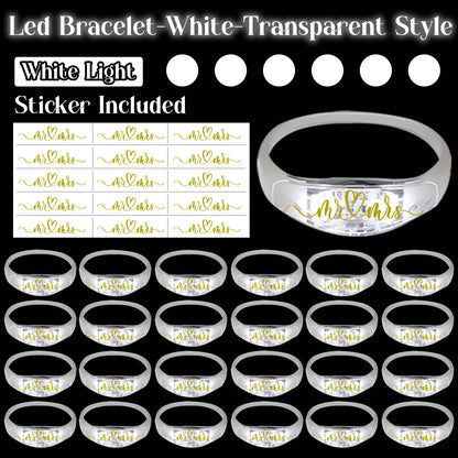 20-200Pcs Music & Sound Activated LED Bracelet Light up Bracelet Glow in the Dark Bracelets Wedding Party Accessories for Guests