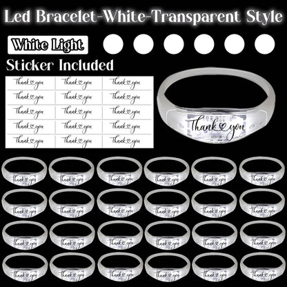 20-200Pcs Music & Sound Activated LED Bracelet Light up Bracelet Glow in the Dark Bracelets Wedding Party Accessories for Guests