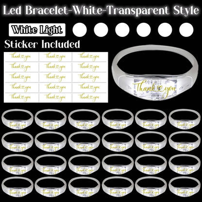 20-200Pcs Music & Sound Activated LED Bracelet Light up Bracelet Glow in the Dark Bracelets Wedding Party Accessories for Guests