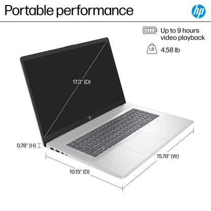 Hp 17 Touchscreen Laptop, Amd Ryzen 5 7430U, 17.3" Hd+ Anti-Glare Display, Up to 16Gb Ram, 512Gb Ssd, Backlit Keyboard, Windows 11 Home