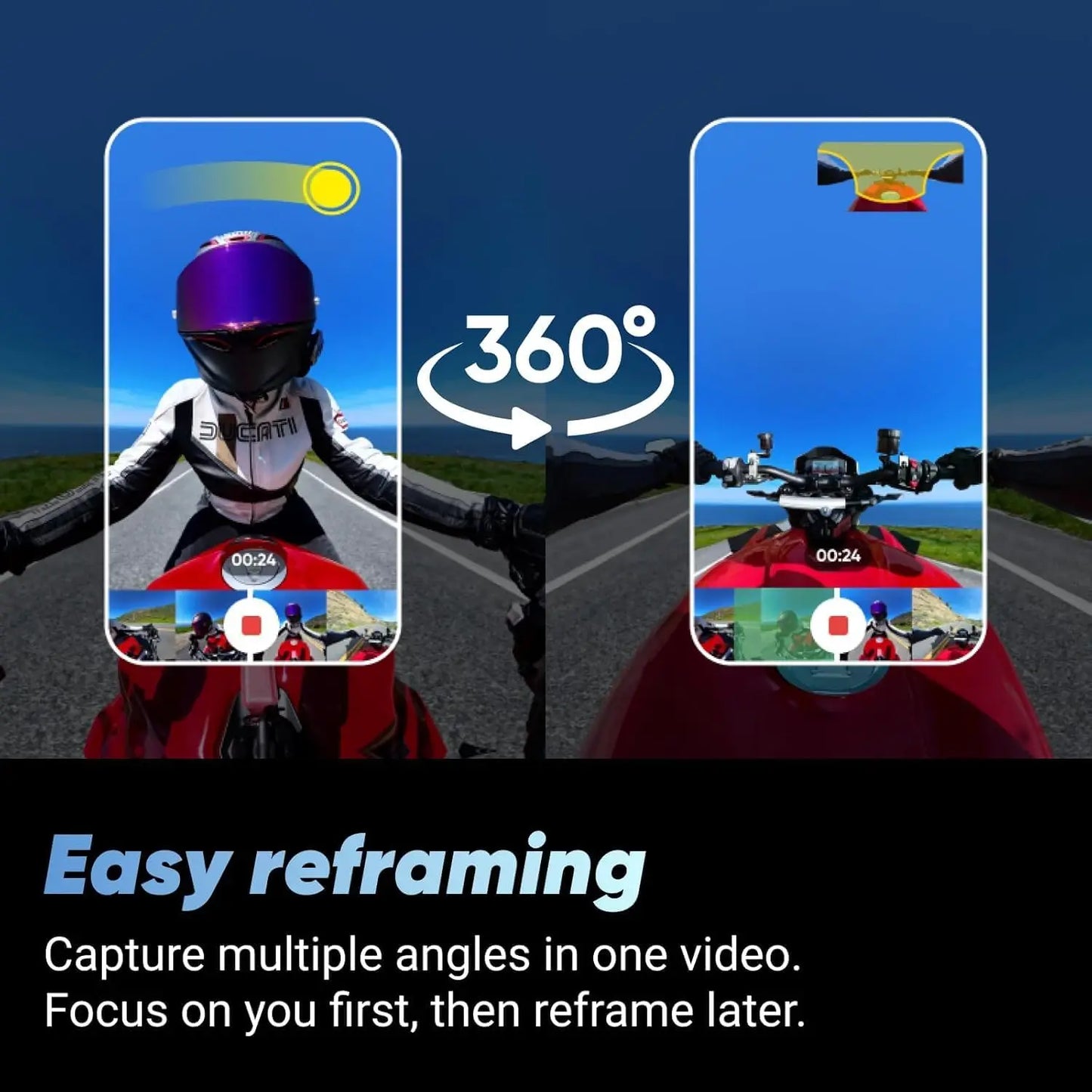 Insta360 X4 Motorcycle Bundle- 8K Waterproof 360 Action Camera, 4K Wide-Angle Video, 135-Min Battery, AI Editing, Stabilization, for Sports & Travel