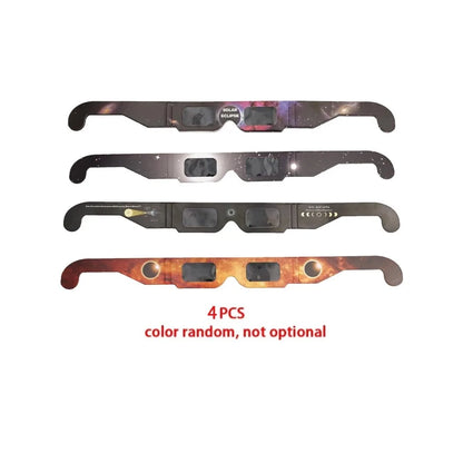 1-100pcs Paper Solar Eclipse Glasses Anti-uv Viewing Glasses Safe Shades Observation Solar Glasses Protect Eyes Random Color