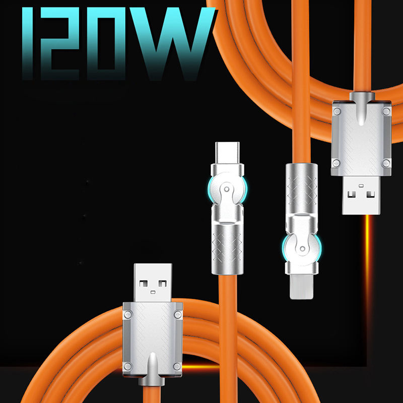 Rotary Type-C Data Cable for Fast Charging Huawei, Apple, Xiaomi, Android Phones