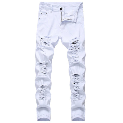Wholesale High Quality Custom Men Straight High Street Eco-Friendly Breathable 100% Cotton Heavyweight Denim Slim Fit Black