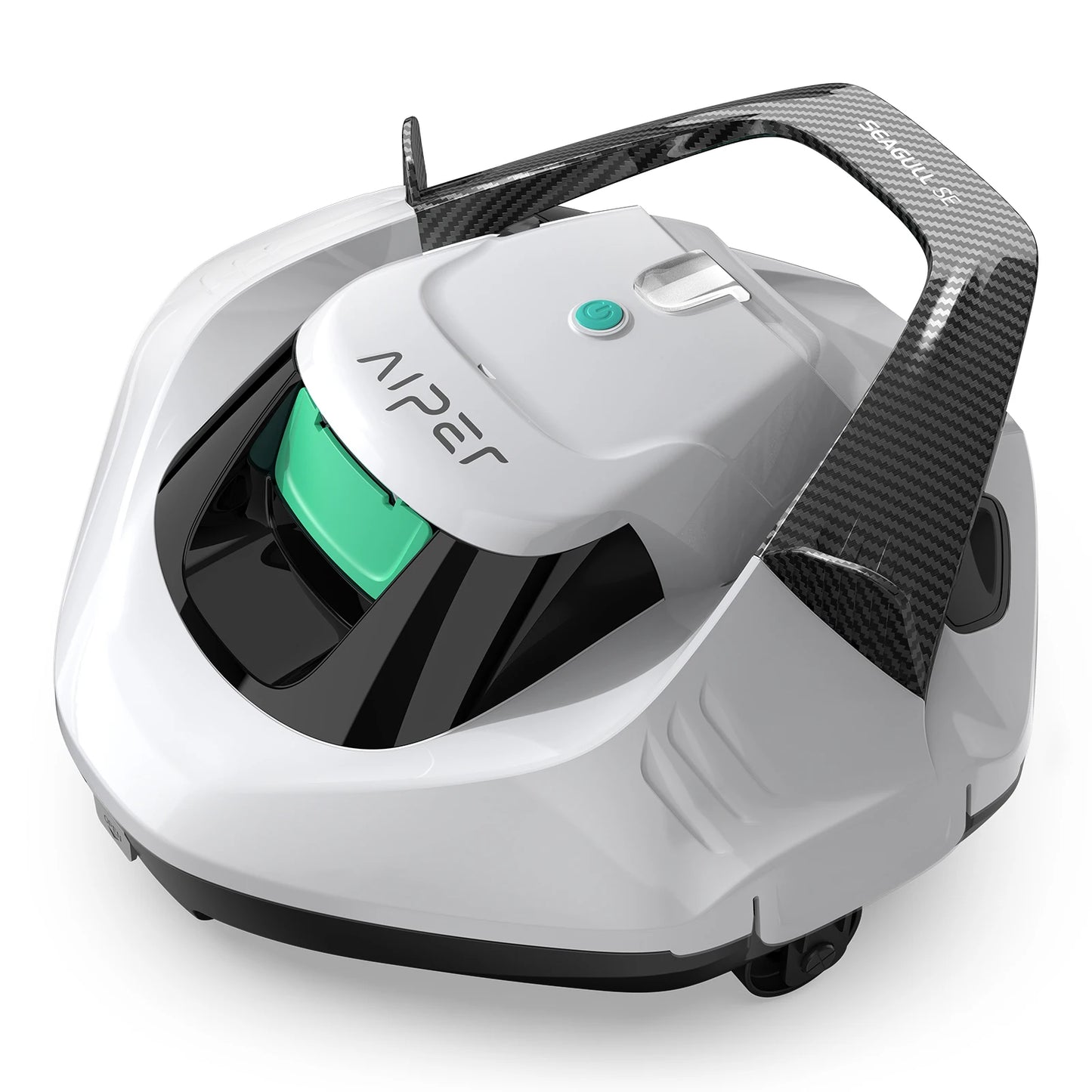 Seagull SE 2025 AIPER Cordless  Pool Robot Cleaner with 1200GPH Strong Suction, 90 Mins Runtime, LED Indicator,Pool Vacuum for Above-Ground Pool up to 40 Feet, Refurbished,White