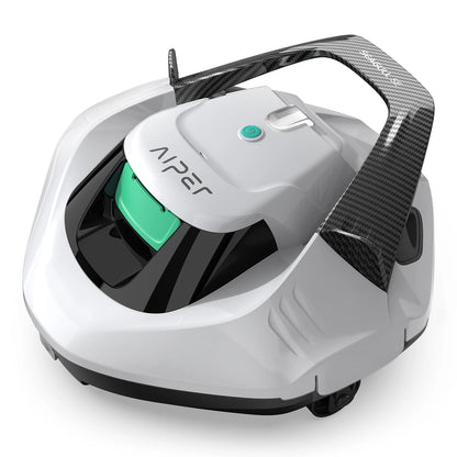Seagull SE 2025 AIPER Cordless  Pool Robot Cleaner with 1200GPH Strong Suction, 90 Mins Runtime, LED Indicator,Pool Vacuum for Above-Ground Pool up to 40 Feet, Refurbished,White