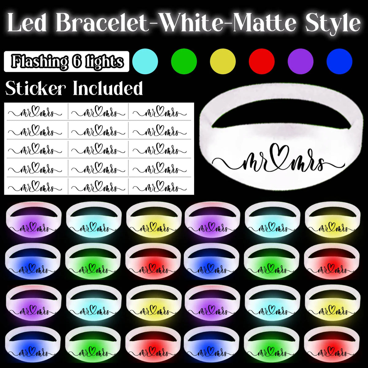 20-200Pcs Music & Sound Activated LED Bracelet Light up Bracelet Glow in the Dark Bracelets Wedding Party Accessories for Guests
