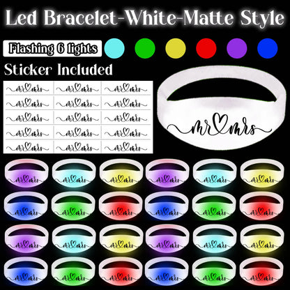 20-200Pcs Music & Sound Activated LED Bracelet Light up Bracelet Glow in the Dark Bracelets Wedding Party Accessories for Guests