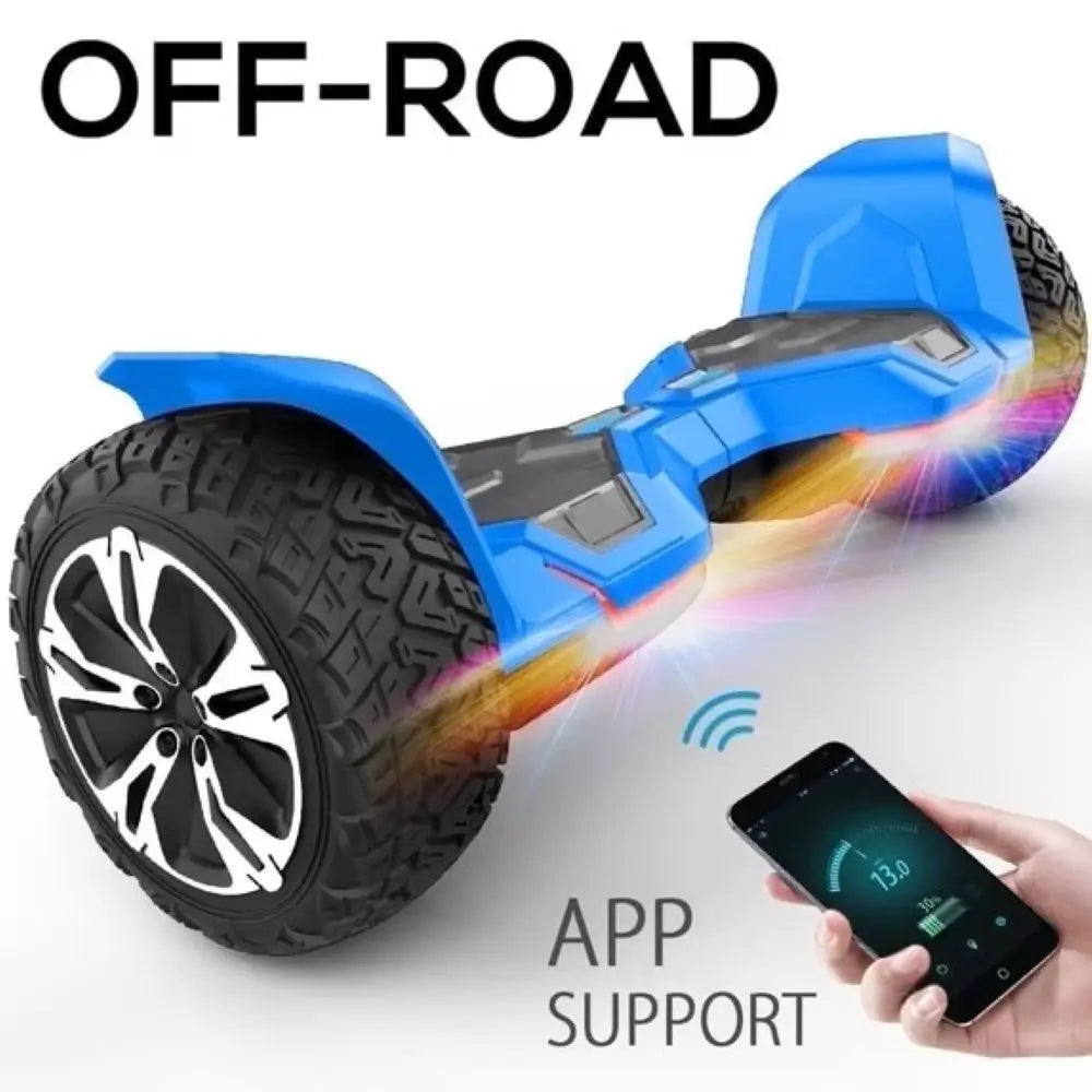 GYROSHOES Warrior 8.5'' All-Terrain Hoverboard for Kids & Adults, Dual 350W Motors Off-Road Self-Balancing Scooter, 10 MPH Max Speed, 265 lbs Capacity, UL2272 & CPC Certified, Bluetooth Speaker, LED Lights