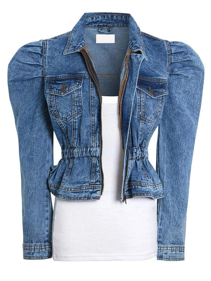 High Premium Quality Heavy Weight Washed Button Women Denim Jackets Polyester/Cotton Vintage Winter Clothing Wholesale