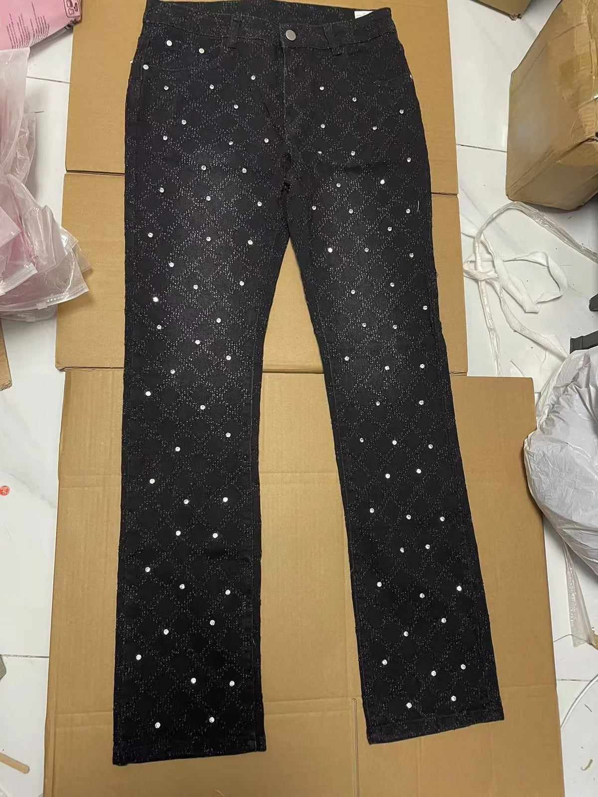 High Quality Plus Size Men's Jeans Custom Logo Vintage Fashion Denim Straight Style Mid Waist Waterproof Feature Wholesale
